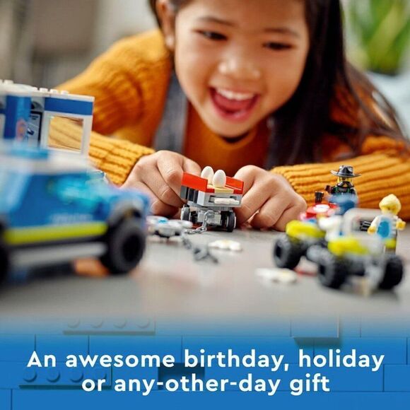 LEGO City Police Mobile Command Truck Toy with Prison Trailer, Drone, Tractor an - Picture 6 of 6